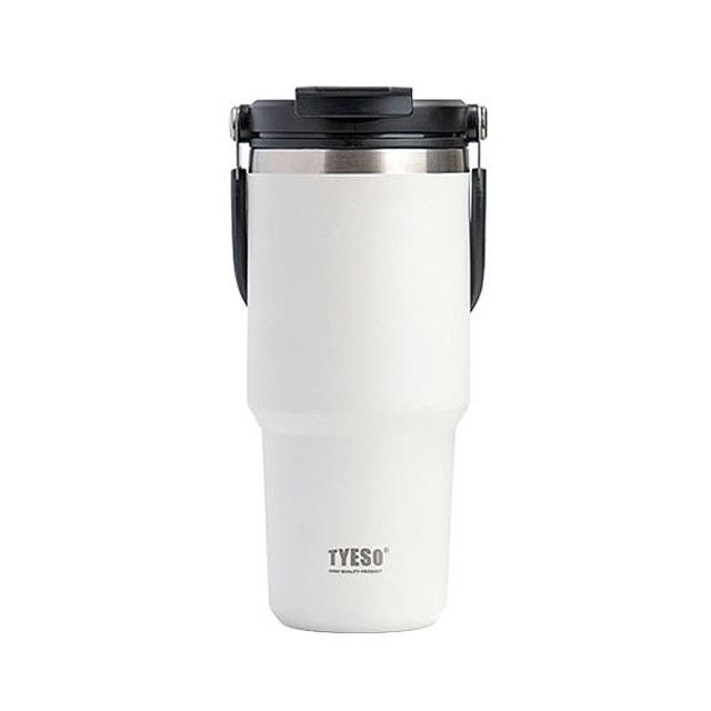 【TYESO】304不銹鋼手提保溫杯隨行杯750ml 隨行杯 咖啡杯 保溫瓶 冰霸杯