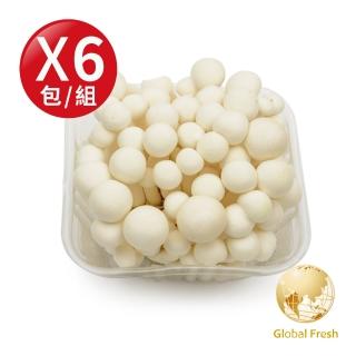 【Global Fresh 盛花園】雪白嬌小滑嫩鮮脆-美白菇(150g/包 6包/組)