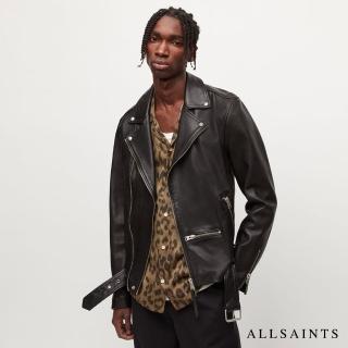 【ALLSAINTS】WICK 柔軟羊皮扣環腰帶騎士皮衣(修身版型)