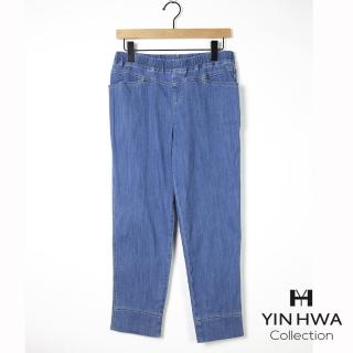 【YIN HWA 盈樺】LAPINE  休閒簡約跳色壓線牛仔褲