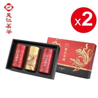 【天仁茗茶】豐采茶禮茶葉禮盒x2-附提袋(高山烏龍茶葉100gx2+高山金萱茶葉100gx1)