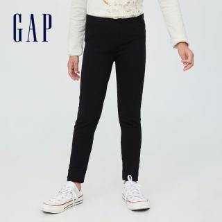 【GAP】女童 彈力針織褲運動褲(457444-黑色)