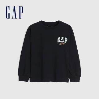 【GAP】男幼童 Gap x Disney 迪士尼聯名 長袖T恤(431303-黑色)