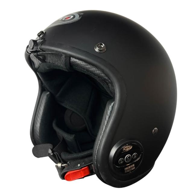 【X-BIKE】限時體驗價-單藍芽功能 台灣製 內建藍芽通訊復古安全帽(含鏡片、電池、充電器)