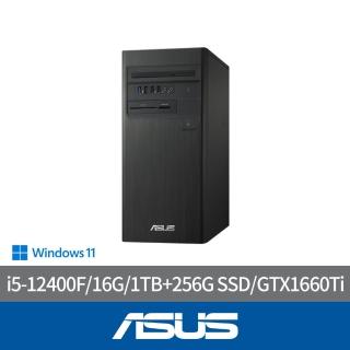 【ASUS 華碩】H-S500TD i5 六核心文書電腦(i5-12400F/16G/1TB HDD+256GB SSD/GTX1660Ti 6G/Win11)