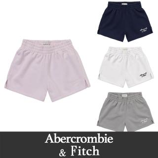 【Abercrombie & Fitch】A&F 麋鹿 AF 經典刺繡草寫文字棉短褲-女-多色組合(經典Logo必備款/平輸品)