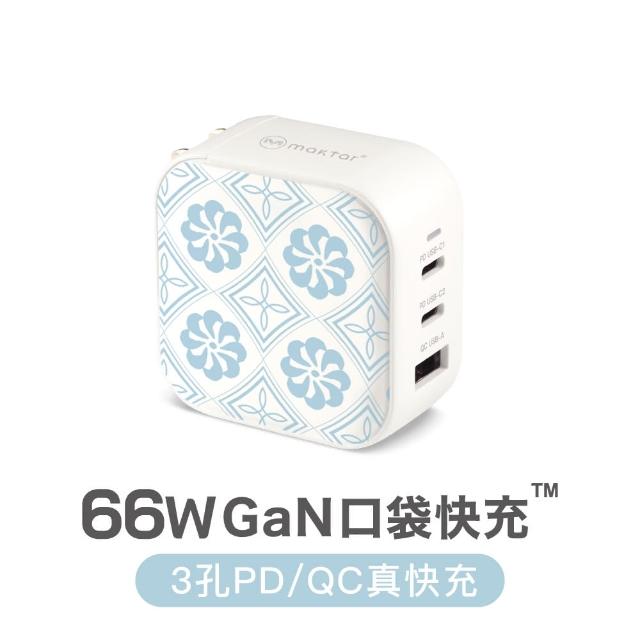 【Maktar】66W GaN 印花樂聯名口袋快充(旅行必備充電器)