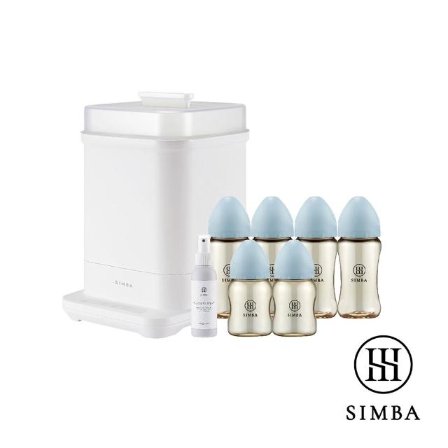 【Simba 小獅王辛巴】高效蒸氣消毒！鉑金PPSU奶瓶清潔組-新生專用