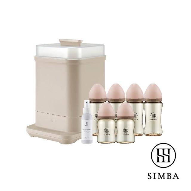 【Simba 小獅王辛巴】高效蒸氣消毒！鉑金PPSU奶瓶清潔組-新生專用