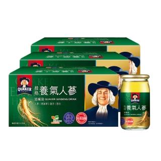 【QUAKER 桂格】無糖養氣人蔘 60ml×36入×3盒(共108入 謝震武代言/送禮推薦/中秋禮盒)