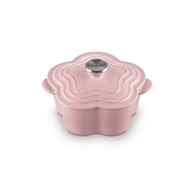 【Le Creuset】琺瑯鑄鐵鍋山茶花鍋20cm(甜心粉/海岸藍/棉花白 3色選1)