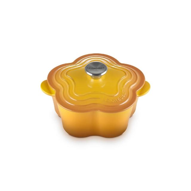 【Le Creuset】琺瑯鑄鐵鍋山茶花鍋20cm(甜心粉/海岸藍/棉花白 3色選1)
