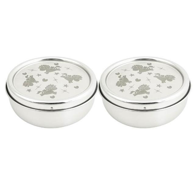 【KOM】矽膠/不鏽鋼兒童雙層隔熱碗3入組(碗*3+304湯匙*3+便當袋*1 信誼聯名/嘉年華/童趣系列)