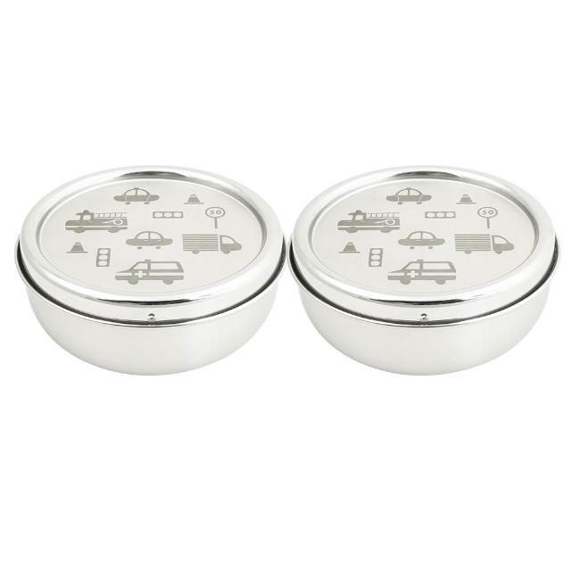 【KOM】矽膠/不鏽鋼兒童雙層隔熱碗3入組(碗*3+304湯匙*3+便當袋*1 信誼聯名/嘉年華/童趣系列)