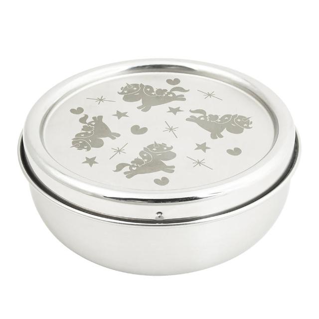 【KOM】矽膠/不鏽鋼兒童雙層隔熱碗3入組(碗*3+304湯匙*3+便當袋*1 信誼聯名/嘉年華/童趣系列)