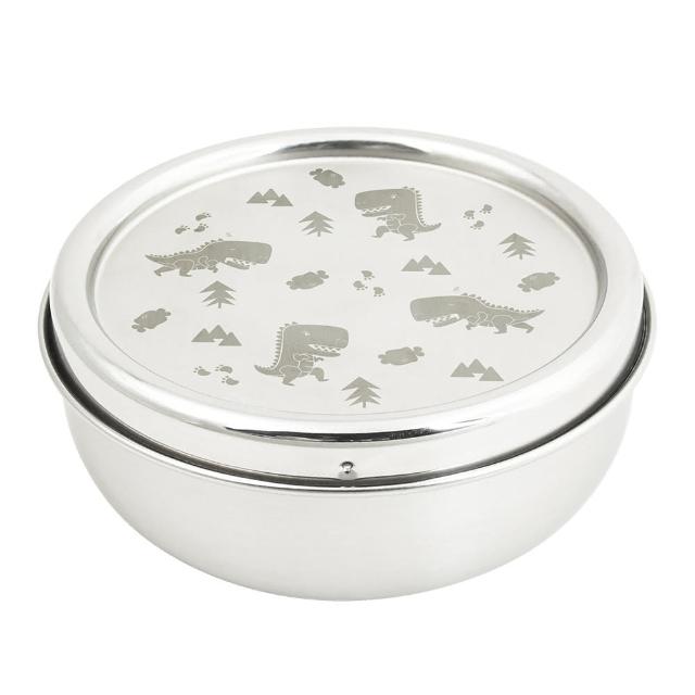 【KOM】矽膠/不鏽鋼兒童雙層隔熱碗3入組(碗*3+304湯匙*3+便當袋*1 信誼聯名/嘉年華/童趣系列)