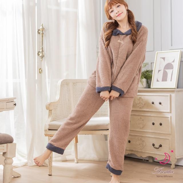 【Annita】交換禮物溫暖物語法蘭絨保暖睡袍居家服福袋(情侶款睡袍/1212交換禮物/保暖居家服/長袖/中大尺碼)