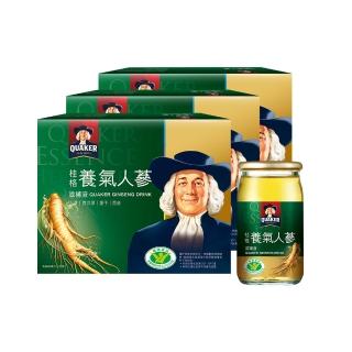 【QUAKER 桂格】養氣人蔘滋補液60ml×30入×3盒(共90入 箱購/謝震武代言/送禮推薦/中秋禮盒)