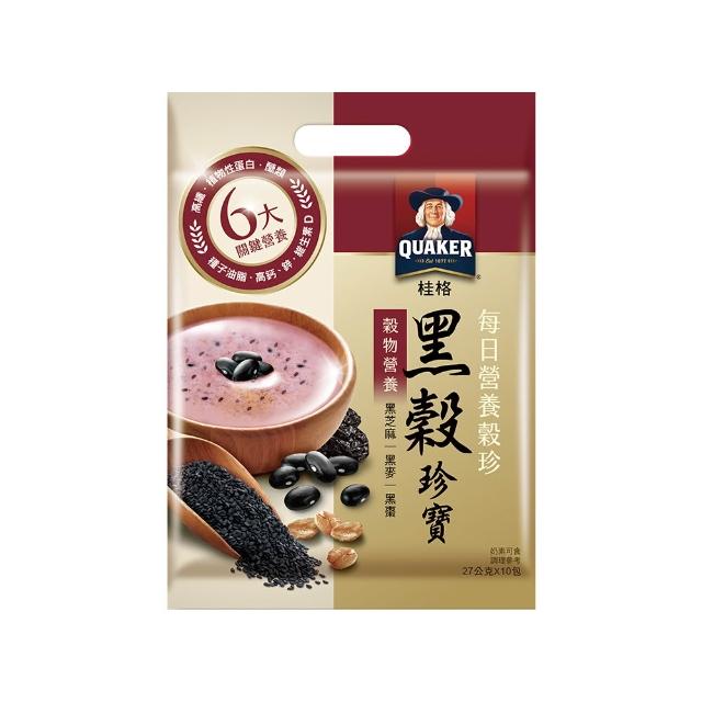 【QUAKER 桂格】每日營養穀珍麥片3袋(黑穀珍寶/核桃堅果-無糖/穀麥全餐-無糖/杏仁蓮子/鮮蔬野菇/鰹魚味噌)