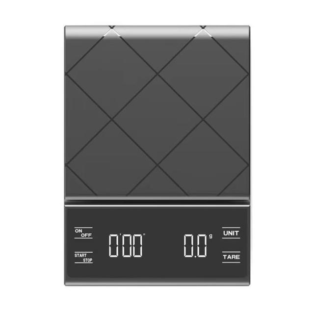 【Nil】家用手沖咖啡高精度電子秤 計時LCD顯示觸摸屏 烘焙秤/廚房料理秤/藥材秤（0.1g/3kg）