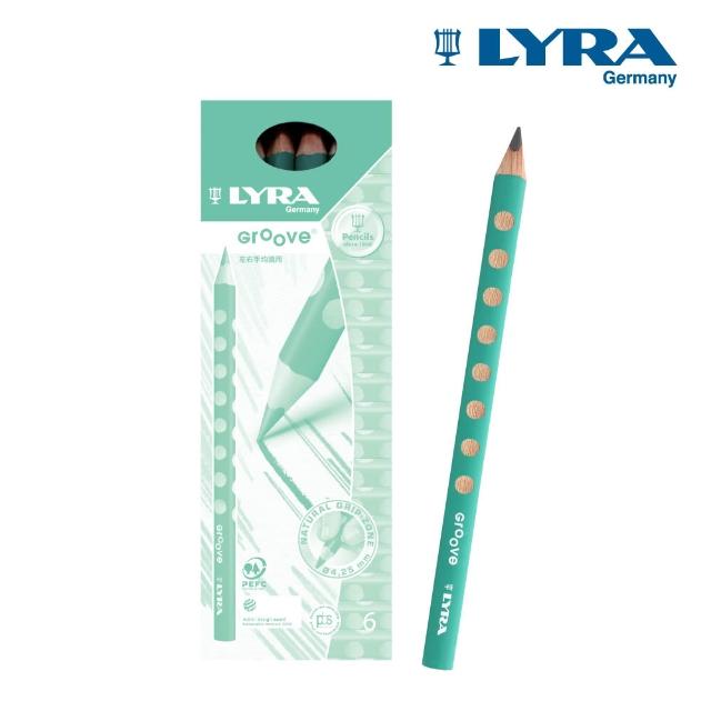 【LYRA】三角洞洞鉛筆6入-多色可選(原廠正版 德國製 三角鉛筆 鉛筆 大三角鉛筆 洞洞筆 粗三角鉛筆)