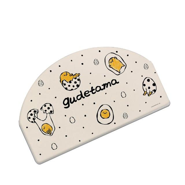 【收納王妃】Sanrio 三麗鷗 亂版系列 硬式珪藻土 吸水 半圓地墊 防潮(尺寸:60x35x0.9cm)