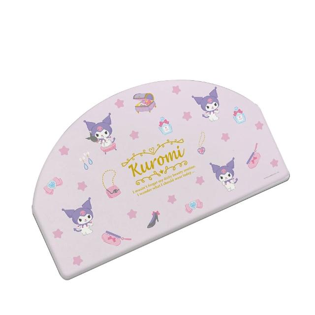 【收納王妃】Sanrio 三麗鷗 亂版系列 硬式珪藻土 吸水 半圓地墊 防潮(尺寸:60x35x0.9cm)