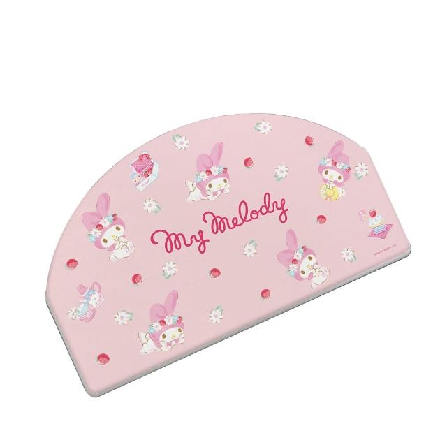 【收納王妃】Sanrio 三麗鷗 亂版系列 硬式珪藻土 吸水 半圓地墊 防潮(尺寸:60x35x0.9cm)