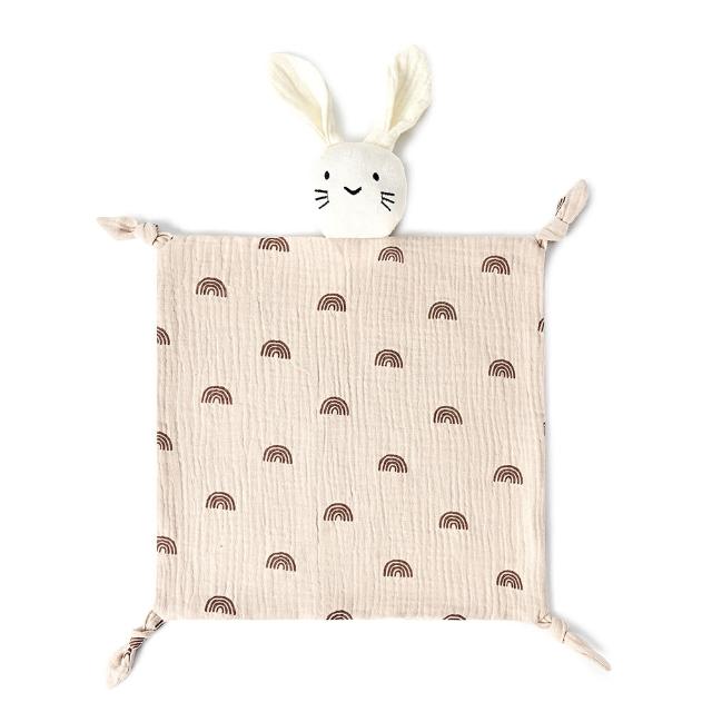 【Kori Deer 可莉鹿】純色質感小動物純棉紗布安撫巾(寶寶玩具安撫玩偶)