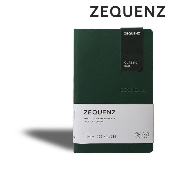 【ZEQUENZ】360度可捲曲筆記本-繽紛系列A6-點陣/方格/橫條內頁可選(泰國皇室御用 色票 辦公 手扎 隨身筆記)