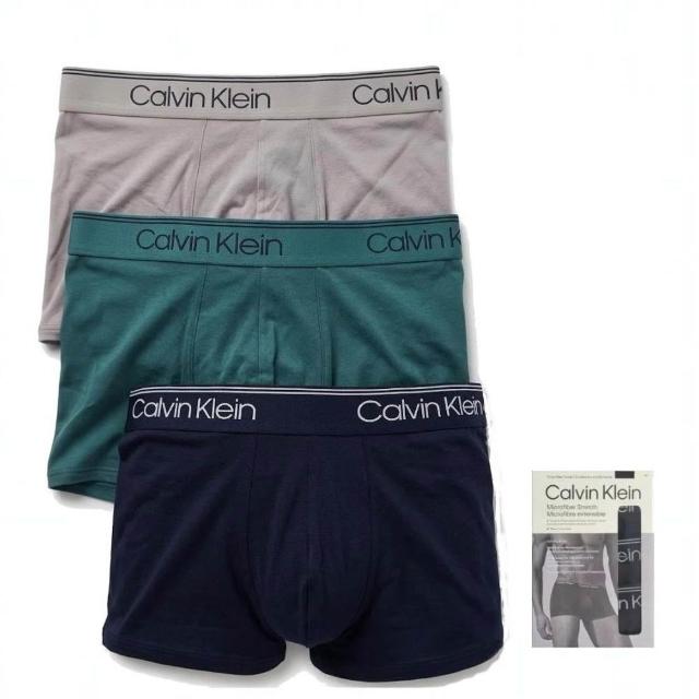 【CALVIN KLEIN】CK男內褲 超細纖維合身短版 低腰男四角內褲 3件組(CK內褲-多款任選)