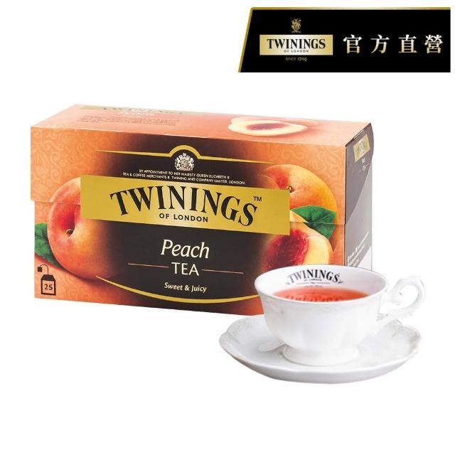 【Twinings 唐寧茶】調味茶包 共75入 25入x3盒(四紅果茶/香甜蜜桃/香橙肉桂/異國香蘋)