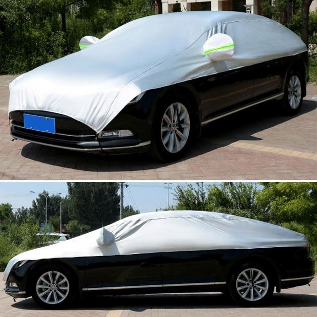 【YORI 優里】汽車半罩加長車罩(車用半罩 牛津車罩 汽車車罩 前擋玻璃車罩 隔熱 防鳥屎 防塵)