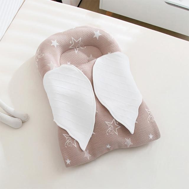 【Kori Deer 可莉鹿】天使羽翼抱被式嬰兒睡袋(床中床新生兒保暖包巾抱袋睡窩攜帶嬰兒床包外出旅行床)