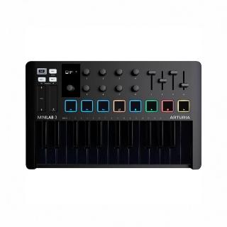 【Arturia】MiniLab 3 25鍵 MIDI鍵盤 全黑 (原廠公司貨 商品保固有保障)