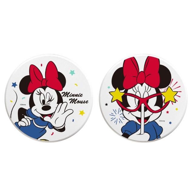 【收納王妃】Disney 迪士尼 米奇米妮派對系列 硬式珪藻土 吸水杯墊 2入/組(尺寸:10x10x0.9cm)