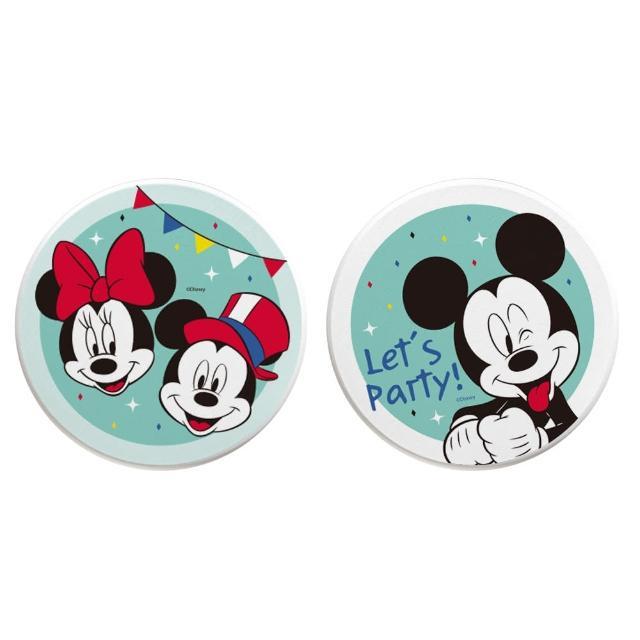 【收納王妃】Disney 迪士尼 米奇米妮派對系列 硬式珪藻土 吸水杯墊 2入/組(尺寸:10x10x0.9cm)