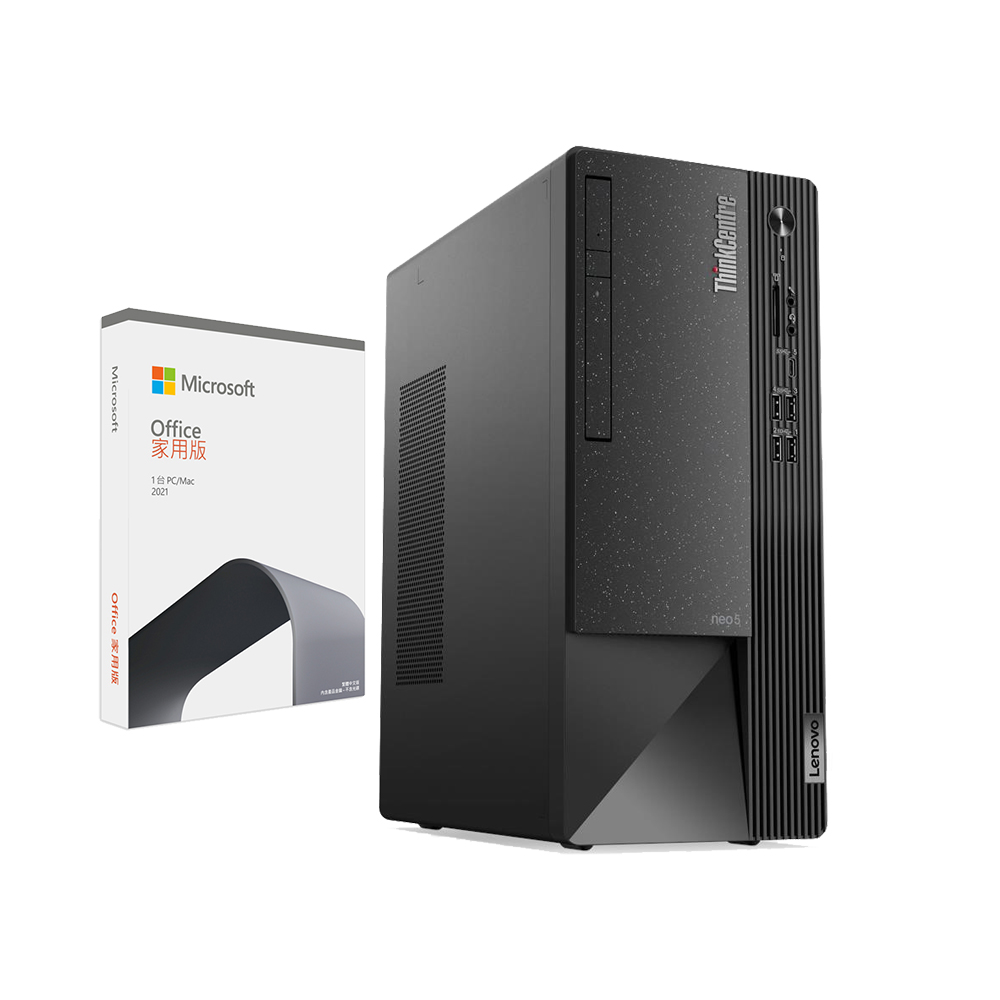 Lenovo】Office 2021組☆i5六核商用電腦(Neo 50t/i5-12400/16G/1TB HDD