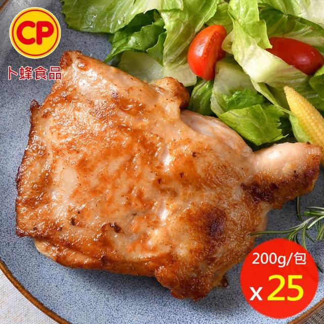 【卜蜂】醃漬去骨雞腿排 原味/蒜味/脆皮/蜜汁/黑胡椒/青花椒 超值任選25包組_momo美味標章認證(200g/包)