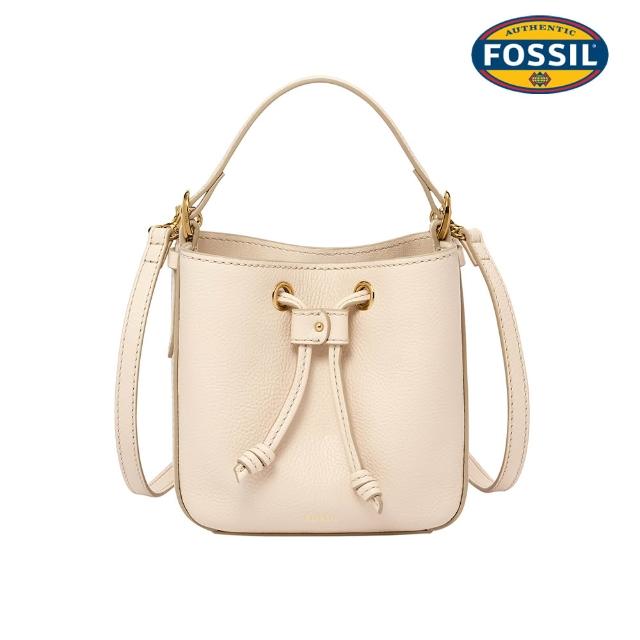 【FOSSIL】經典百搭真皮斜背包/水桶包 買1送1 送禮推薦 (多款任選)