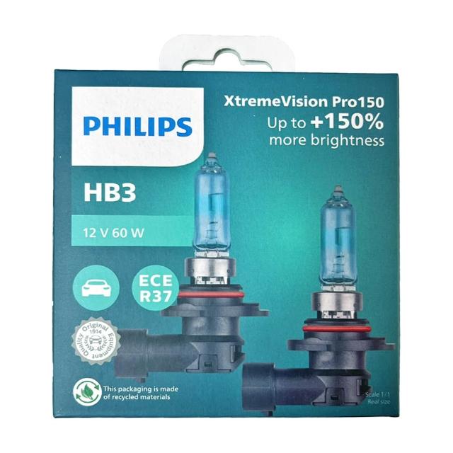 【Philips 飛利浦】H7 H11 9005 HB3 9006(X-treme Vision Pro150 第三代升級版幻靚光+150%)