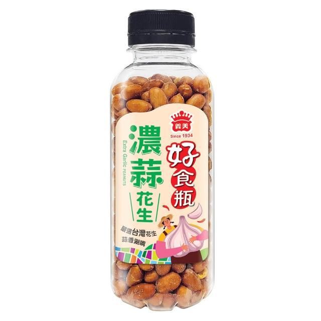 【義美】義美好食瓶-脆花生230g*4罐組(香脆*2+濃蒜/油爆/海苔 任選2)