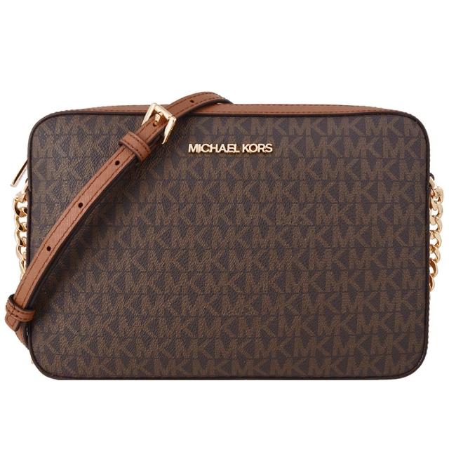 【Michael Kors】JET SET ITEM系列 防刮皮革 金字LOGO 斜背包 方包 相機包(多色任選)