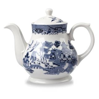 10988815 OL 【英國CHURCHiLL邱吉爾】Blue willow 柳樹 200ml杯盤組(經典藍瓷4人份杯盤組)