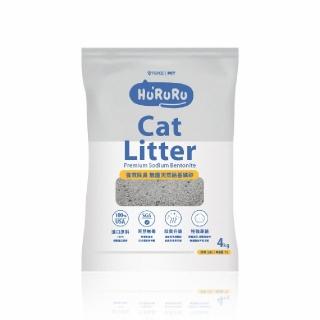 【防御工事】Hururu 99%純淨無塵活性碳礦砂 4kg 5入組(除臭強效貓砂)