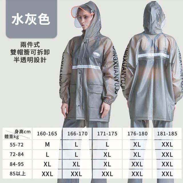 【OSIN】雙拉鍊前開式風雨衣 時尚高機能風雨衣(升級版防水拉鍊)