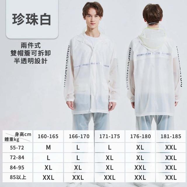 【OSIN】雙拉鍊前開式風雨衣 時尚高機能風雨衣(升級版防水拉鍊)