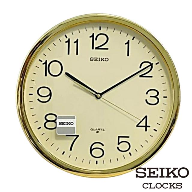 【SEIKO 精工】QXA020S 金色/銀色光感外框時鐘掛鐘(SEIKO、掛鐘、日本原廠機芯、靜音指針、清新好搭配)