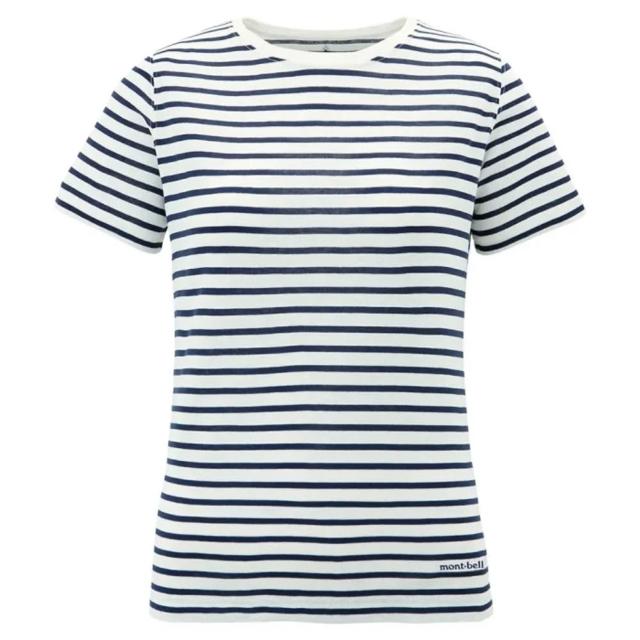 【mont bell】Wic Striped T女款短袖排T 1114543WT/RD紅 B/W-W寬藍 IV/DN白/藍
