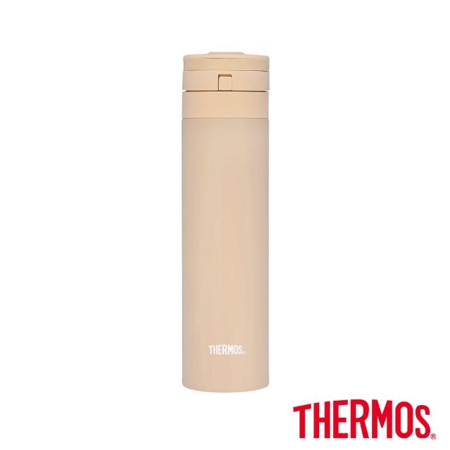 【THERMOS 膳魔師】新質感不鏽鋼超輕量自動上鎖真空保溫瓶保溫杯450ml(JNS-454)